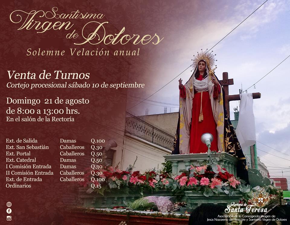 Velacion Virgen Santa Teresa