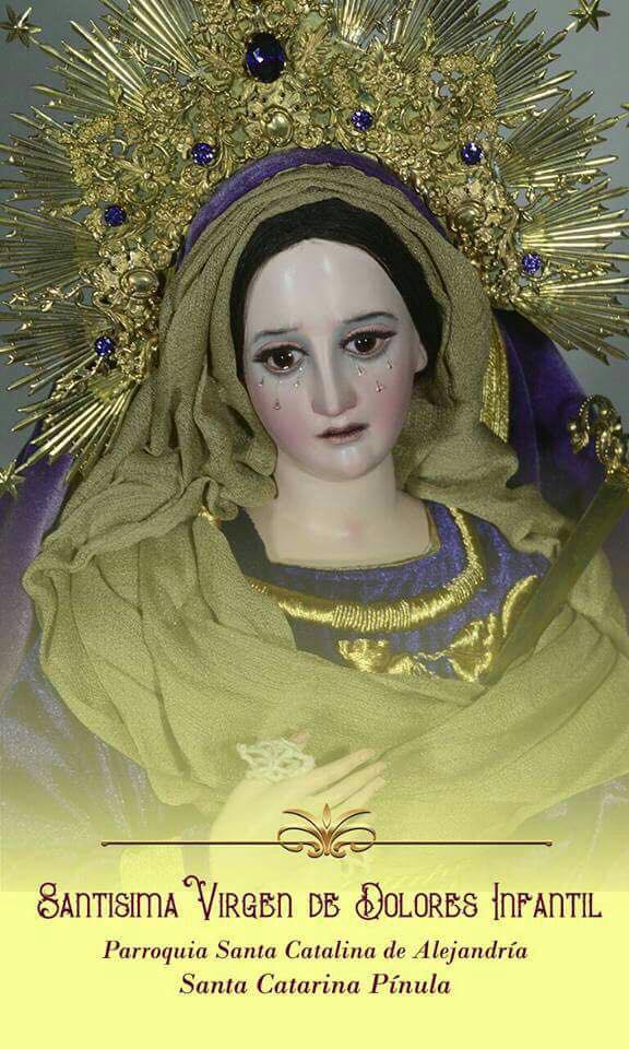 Virgen de Dolores Infantil templo de santa catalina Pinula