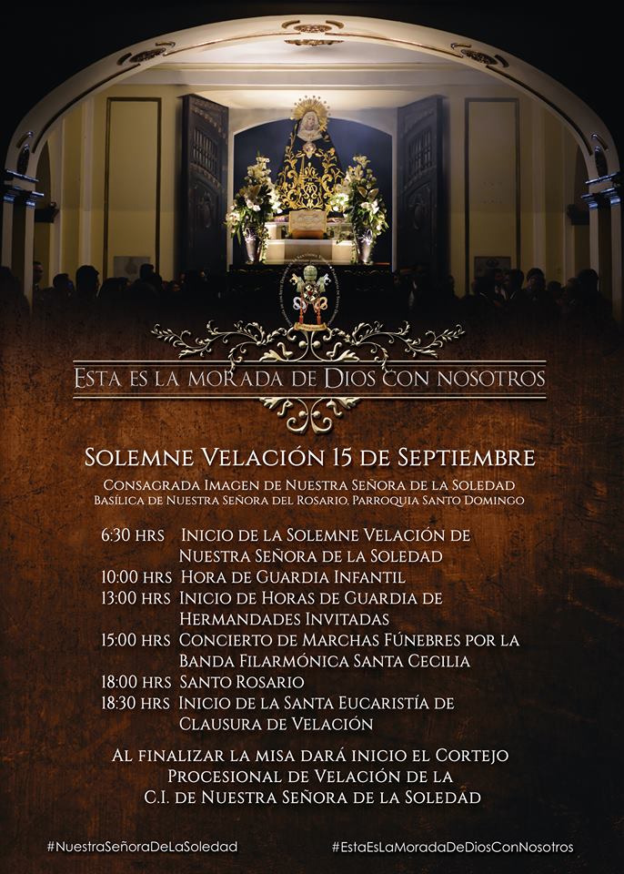 Afiche Virgen de Dolores Santo Domingo
