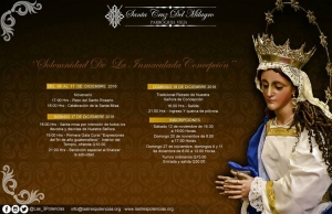 [Afiche] Actividades y procesión a realizarse por la fiesta de la Inmaculada Concepción en la Parroquia zona 6