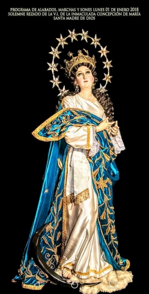 Recorrido del Rezado de la Inmaculada Concepción del Templo de Santa Cecilia, 01 de enero 11:30-22:20