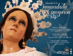 [Afiche] Actividades a realizarse por la Fiesta de la Inmaculada Concepción en el Templo de Santa Teresa