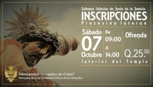 [Afiche] Procesión de Velación de Jesús de la Justicia y fecha de inscripciones
