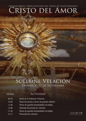 [Afiche] Actividades a realizarse por la Velación anual del Señor Sepultado de Santo Domingo "Cristo del Amor"