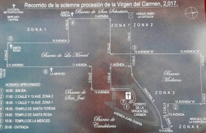 Recorrido de la Procesión de la Virgen del Carmen del Cerrito del Carmen - 16 de julio