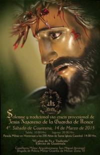 Viacrusis procesional de Jesús Nazareno de la Guardia de Honor