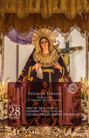 [Inscripciones] Procesión de Velación de la Virgen de Dolores del Templo de San José 2do. Sábado de Cuaresma