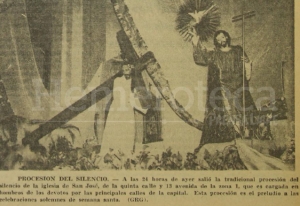 Jueves 24 de febrero de 1955, Primera procesión del Silencio de Jesús Nazareno de los Milagros