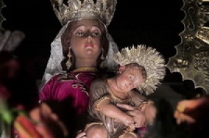 Entrada Procesión de La Aurora Nuestra Señora del Rosario, Templo de Santo Domingo, Año 2012