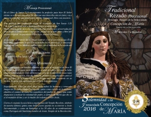 Alegoría del Anda y Programa de Sones y Alabados de la Procesión de la Inmaculada Concepción del Templo de la Recolección