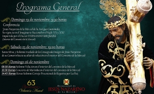 [Afiche] Actividades a realizarse por la velación anual de Jesús Nazareno de la Merced en Antigua Guatemala