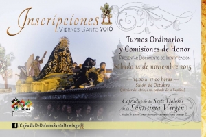 Inscripciones para el Cortejo procesional de Nuestra Señora de Soledad del Templo Dominico, Devotas con codigo y Nuevas.
