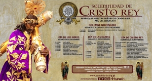 [Afiche] Actividades a realizarse por la Velación Anual de Jesús Nazareno de Candelaria "Cristo Rey"