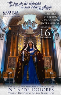 [Afiche] Procesión Virgen de Dolores Templo de San Francisco