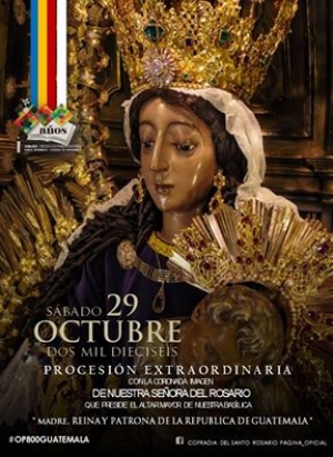 29 de octubre, Virgen del Rosario que preside el altar mayor en Santo Domingo saldrá en procesión