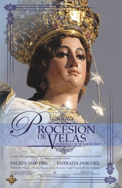[Afiche] Procesión de Velas de la Inmaculada Concepción de San Francisco