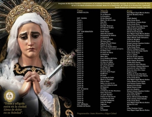 Alegoría y Programa de Marchas a interpretarse en la Procesión de Velación de la CI Nuestra Señora de la Soledad de la Recolección