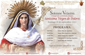 Velación Virgen de Dolores del Templo de San Jose 20-sep
