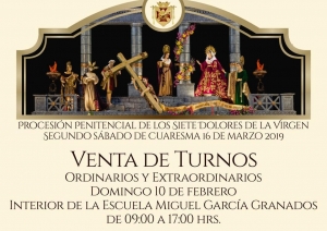 [Inscripciones] Procesión Penitencial Virgen de Dolores del Templo de San José, para segundo sábado de cuaresma.