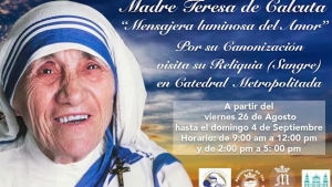 Ya están en Guatemala las Reliquias de la Madre Teresa de Calcuta
