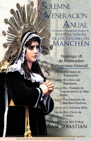 Actividades a Realizarse por la Velación Anual Virgen de Dolores del Manchén