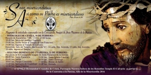 Afiche de Actividades con Jesús Nazareno de la Justicia Cuaresma 2016